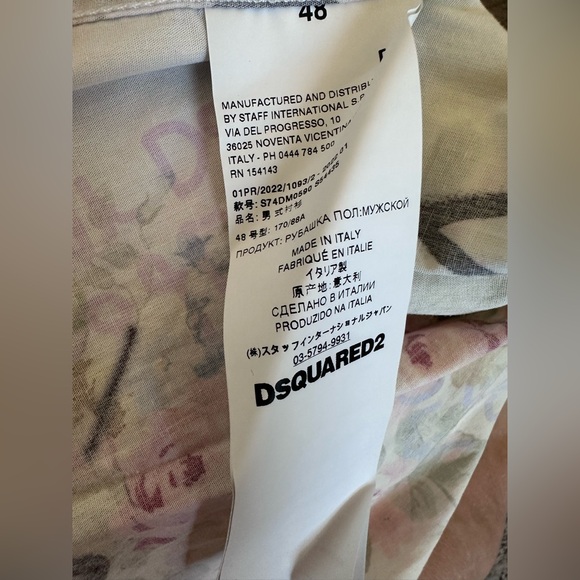 DSQUARED2 GRANNY'S BUNCH WESTERN MEN SHIRT - Picture 12 of 16